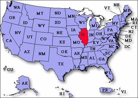 Illinois, USA Location