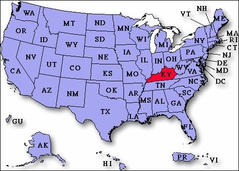 Kentucky, USA Location