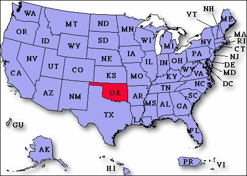 Oklahoma, USA Location